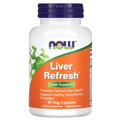 Now Foods Liver Refresh 90 растительных капсул с гарантией качества GMP
