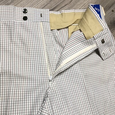 Vintage BAN-ROL Bell Bottom Pants Flares Plaid Slacks MOD Men's 38x31 Deadstock