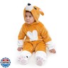 HSCTEK Baby Corgi Costume, Newborn Dog Costume for Baby Boys Girls, Baby Halloween Costume for Toddler Infant 3-6Months