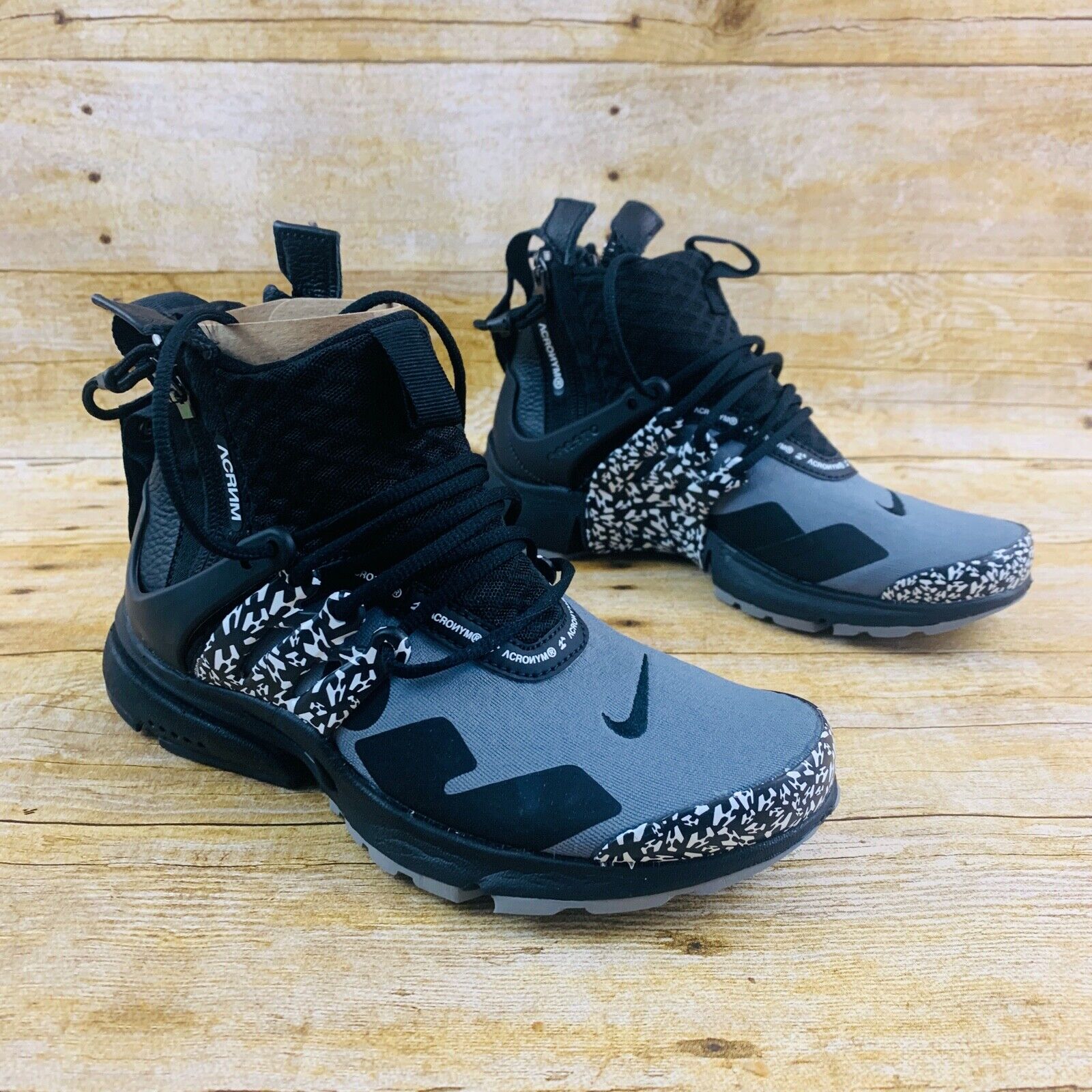 Air Presto Mid Acronym Cool Grey Black AH7832 001 Men s Size 4 WMNS 5.5 eBay