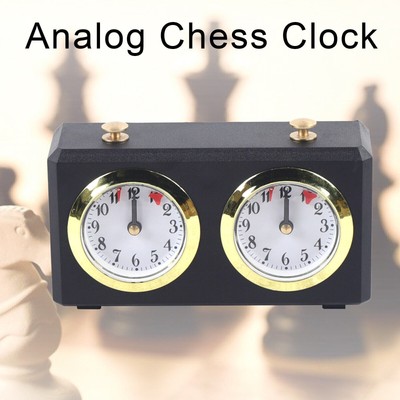 NIB Retro Chess Timer Accurate Portable Mechanical Clock Analog Gift Boardgames