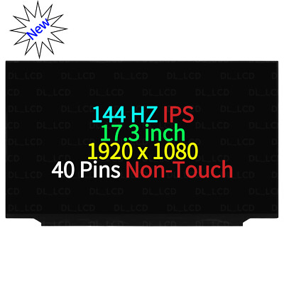 17.3'' Screen for Dell Alienware M17 R2 R3 R4 LCD Display 40 pin 144 Hz Non-Touch