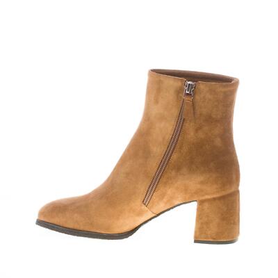 DEL CARLO DEL CARLO WOMEN SHOES BROWN ROVERE SUEDE HOLLY ANKLE BOOT SIDE ZIP MADE IN ITALY