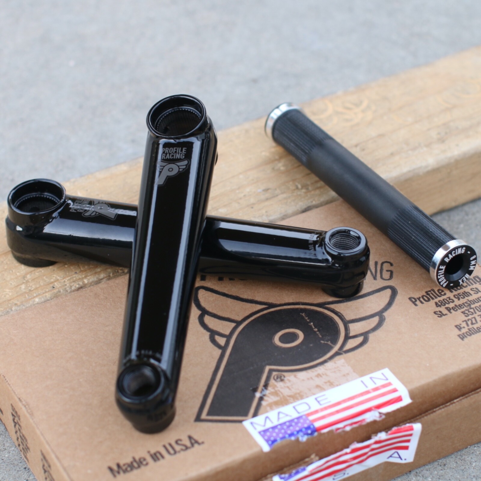 bmx profile crank × pedal Elite-AL-Crank-Kit-Black-2-