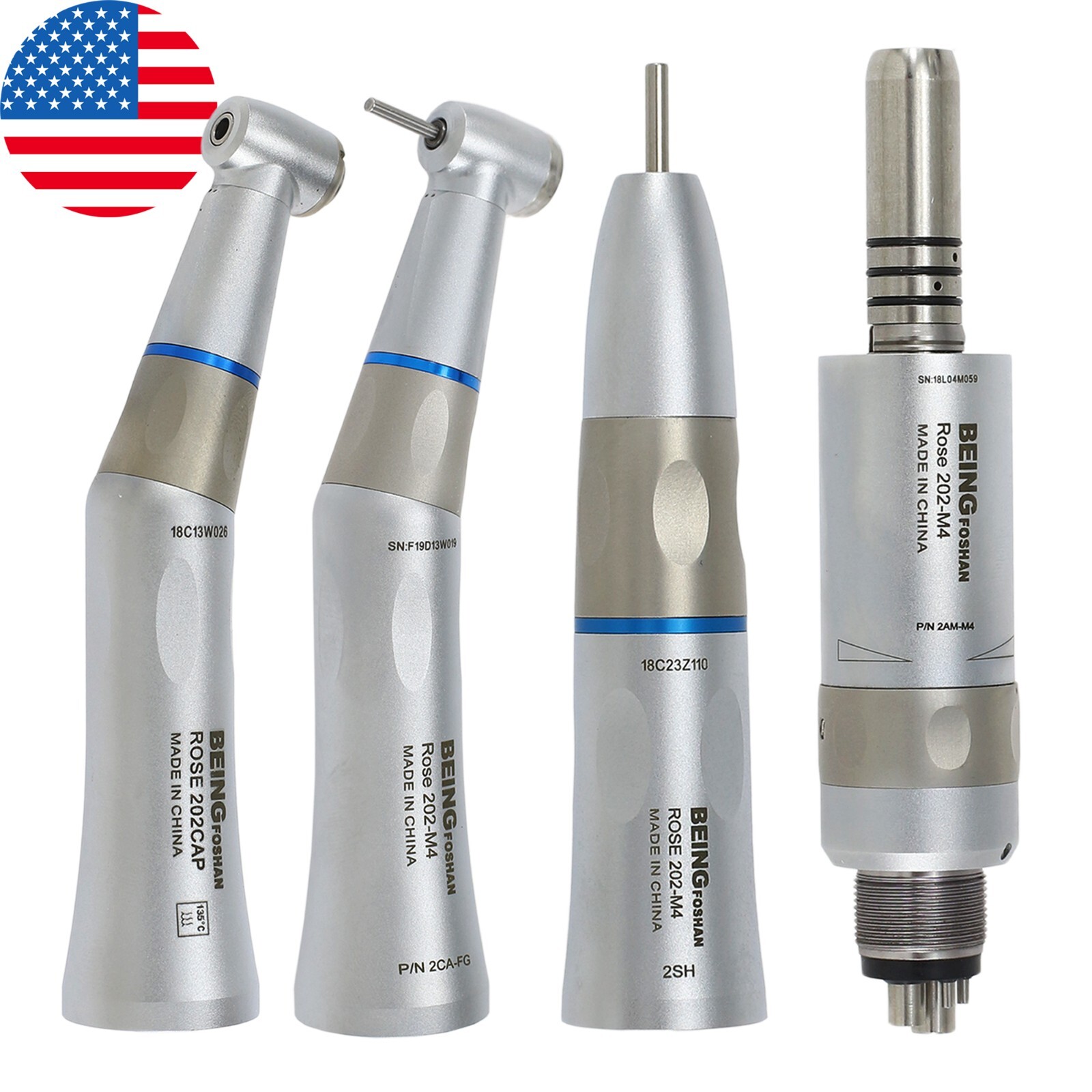 BEING Dental Contra Angle Straight Handpiece Air Motor 4 Holes Low Speed KAVO
