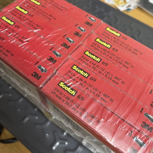 3M Scotch 69 Glass Cloth Electrical Tape Class H 200℃ Insulation 3/4"x66ft 19MM