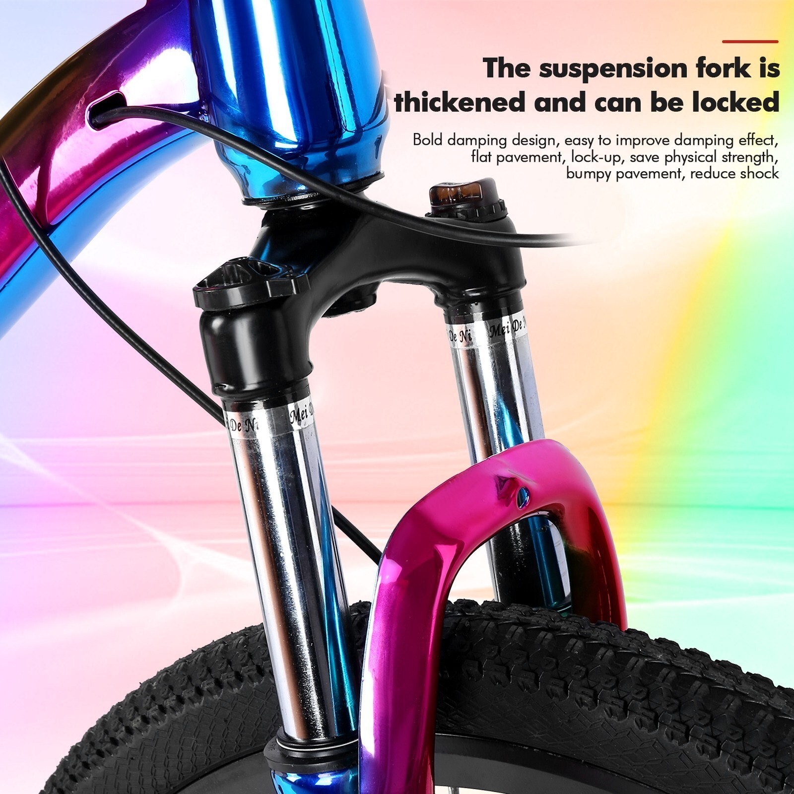 27.5 Inch Mountain Bike Dazzling Baked Bikes 21 Speed Full Suspension Non-slip