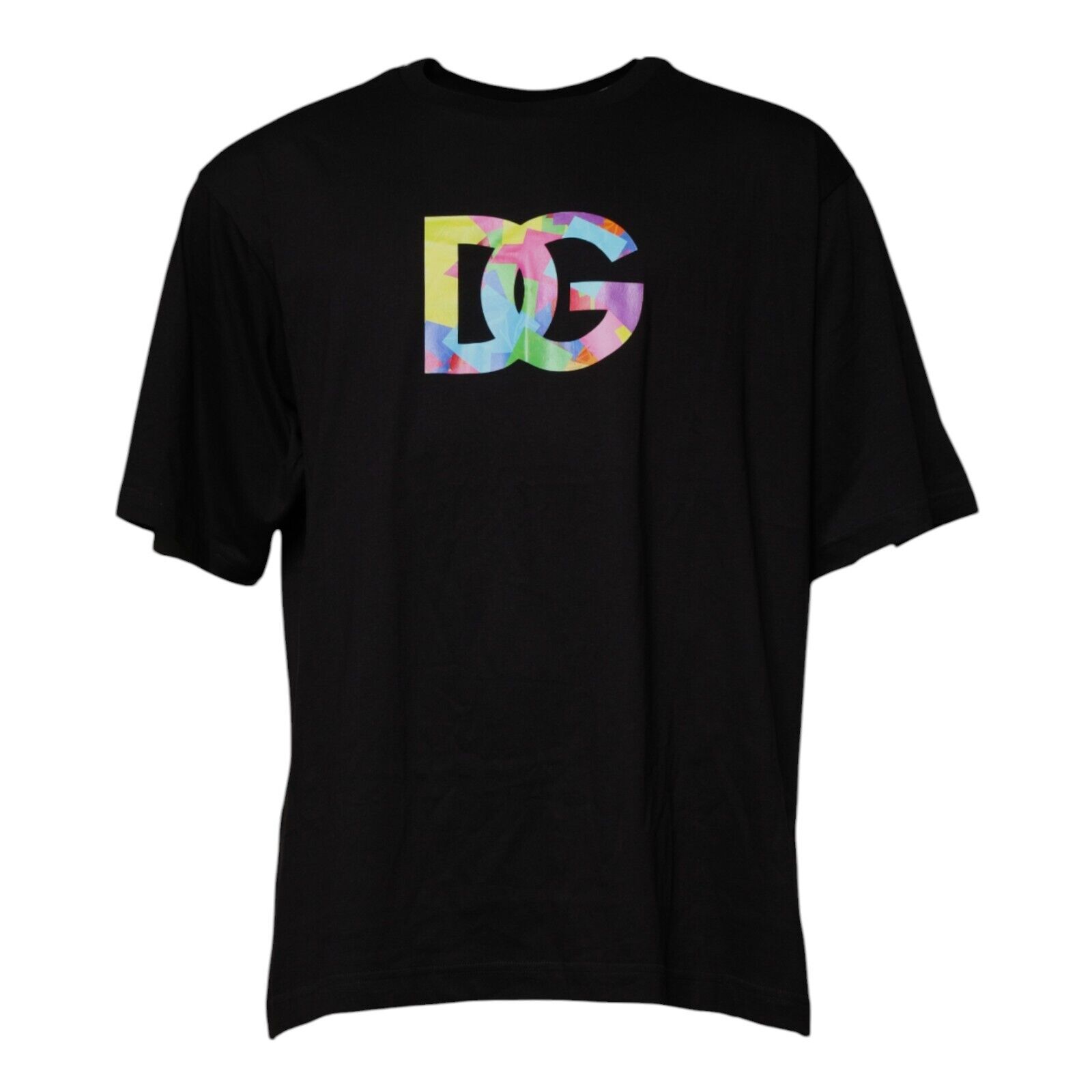 DOLCE & GABBANA T-shirt Black Logo Print Cotton Crew Neck IT58/US48/3XL 1050usd