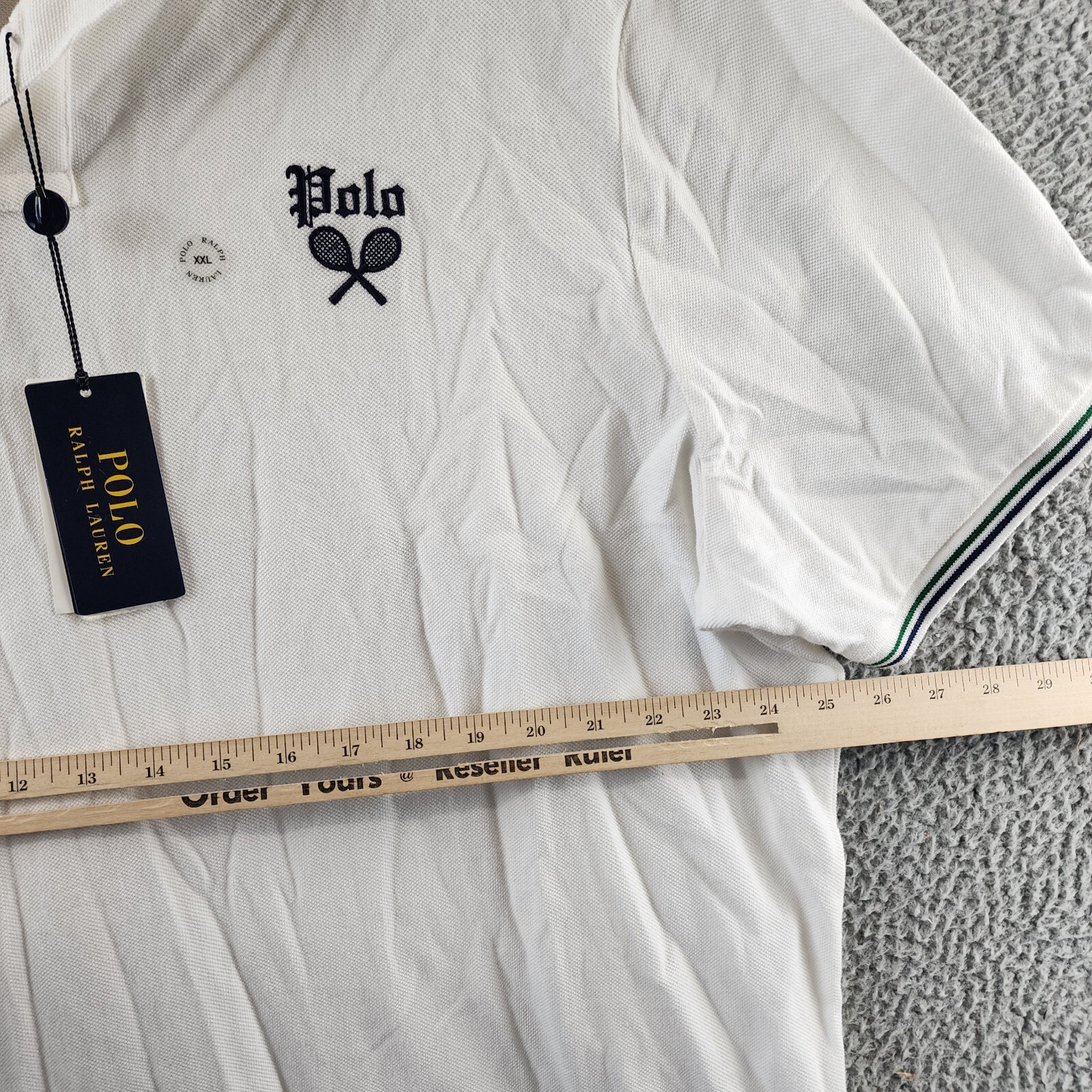 Polo Ralph Lauren Classic-Fit Embroidered Mesh Polo Shirt Men's XXL White - Picture 9 of 16