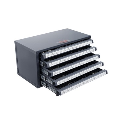 VEVOR Drill Bit Dispenser Organizer Cabinet Five-Drawer for #1 to #60 Stackable