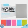 Folders with 2 Pockets Grey, Colored Plastic File School Folder Letter Size, Heavy Duty Poly Portfolio Folder with Two-Pockets, Also Available in Purple, Green, Red, Pink, and Blue, 1 Pc - by Enday