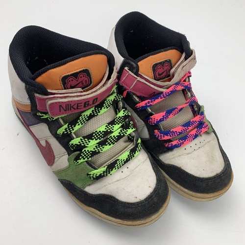 Nike 6.0 Sneakers Women's Shoes Sized 6.5 Pink Green Orange