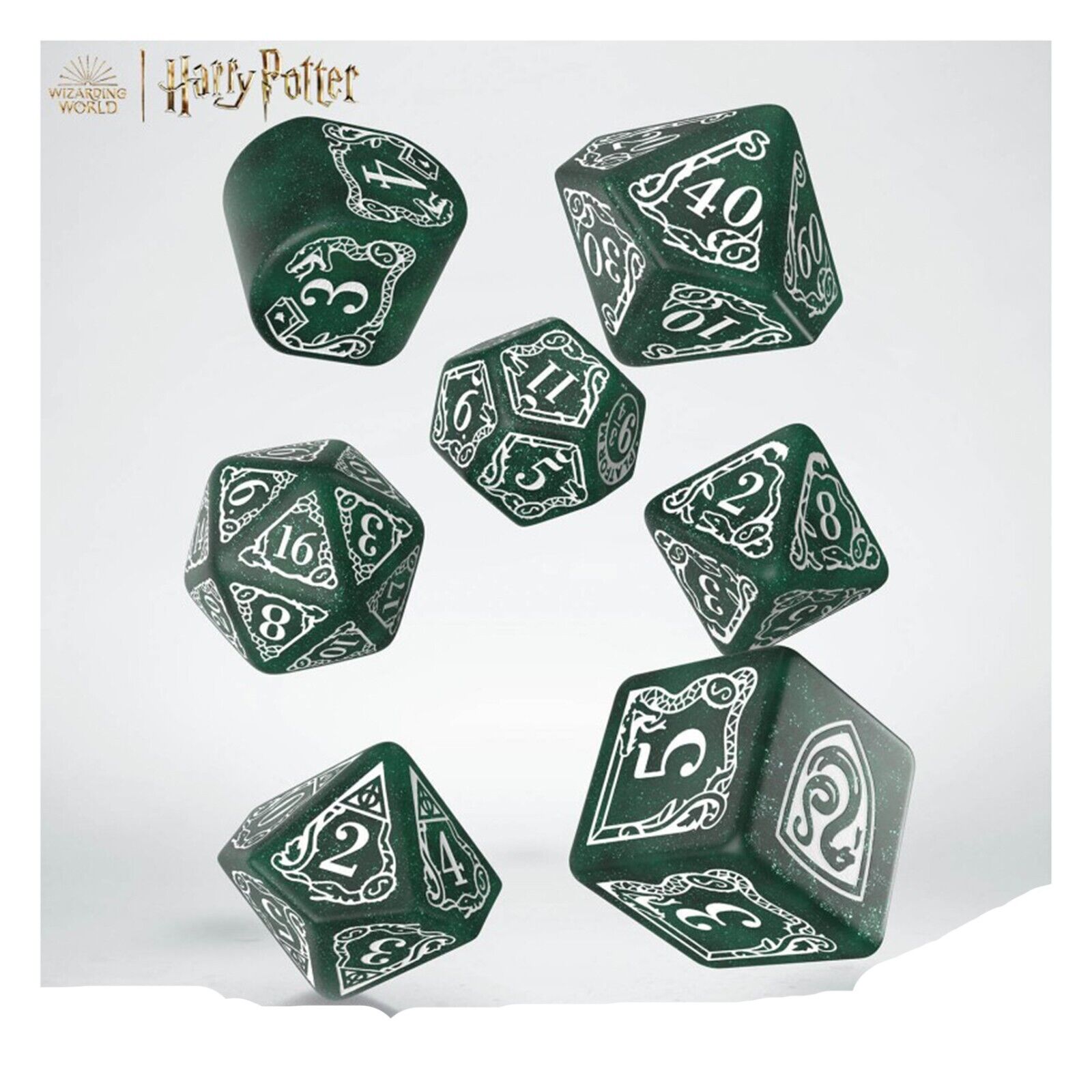 Q-Workshop Harry Potter Slytherin Modern Green Набор игральных костей из 7 предметов НОВИНКА