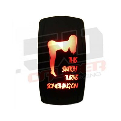 20a 12V or 24V On/Off Rocker Switch ''This Switch Turns Something On'' - Red