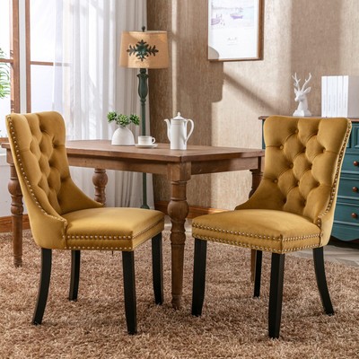 Nikki Collection Modern Velvet Upholstered Dining Chair