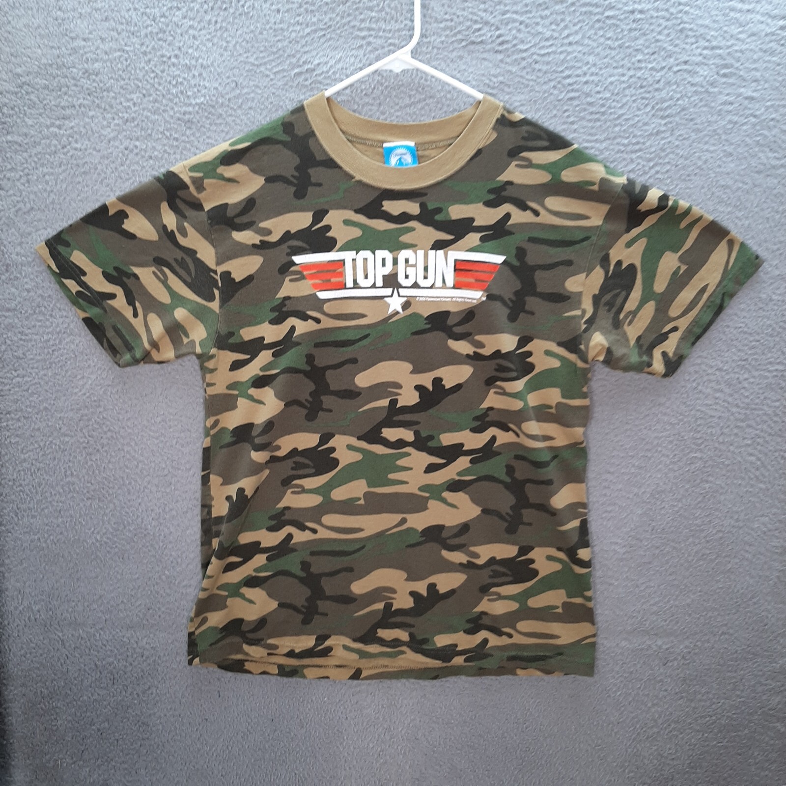 Vintage Top Gun Shirt Adult Large Camouflage Woodland Camo Paramount Movies Y2K Vintage Top Gun Shirt Adult Large Camouflage Woodland Camo Paramount Movies Y2K