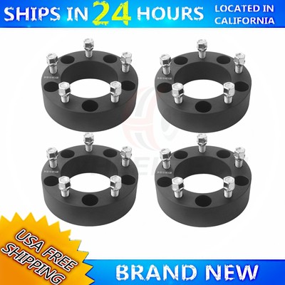 4 Pieces 5x150 fit 20082015 Toyota Sequoia 2 inch Black Wheel Spacers Adapters