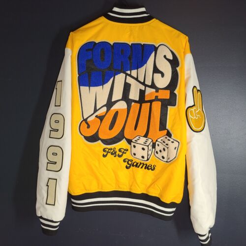 Pull & Bear Varsity Bomber Jacket STWD Oversized Faux Pull & Bear Varsity Bomber Jacket STWD Oversized Faux