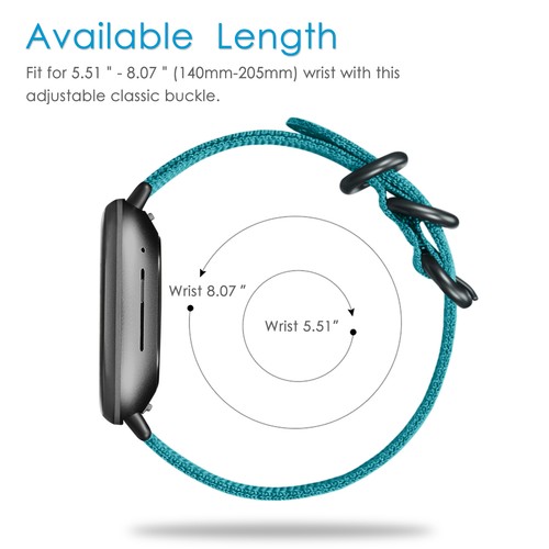Soft Nylon Sport Replacement Strap Wrist Bands For Fitbit Versa 3 / Fitbit Sense