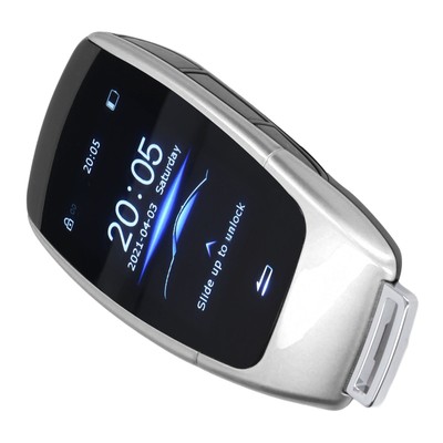 (Silver)Keyless Entry Car Key Universal TK900 LCD Smart Key Remote Keyless Entry