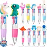 Humyoun 12 Pcs Mini Multicolor Pen in One 4 in 1 Cute Kawaii Ballpoint Ink Pens Bulk Christmas Stocking Fillers Fun Gifts for Birthday Party Favor Xmas School Prizes (Classic Style)