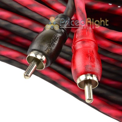 DS18 20 ft 2 Channel Shielded Twisted Interconnect RCA Audio Cable Amp Cables