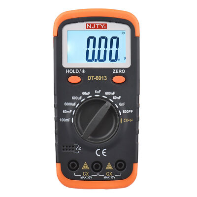 6000 Counts Digital Capacitance Meter 600pF-100mF Capacitor Test Kit+Fuses Z0E2