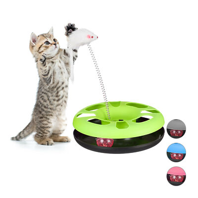 1 x Katzenspielzeug grün Katzenzubehör Cat Toy Maus Kugelbahn Katze Spielzeug