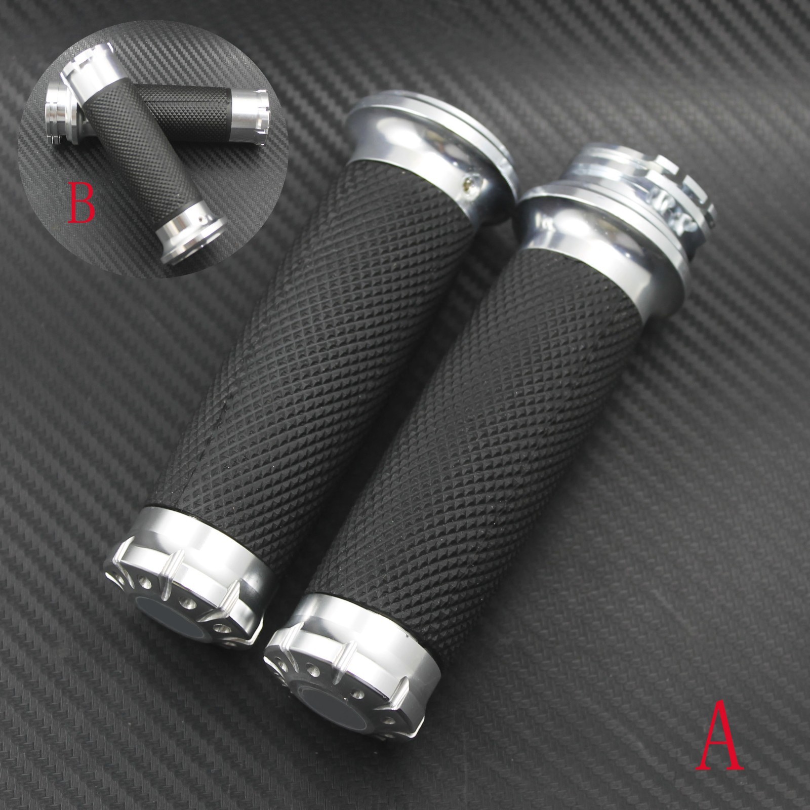1"25mm Handlebar Hand Grips Fit For Harley Sportster Touring Dyna
