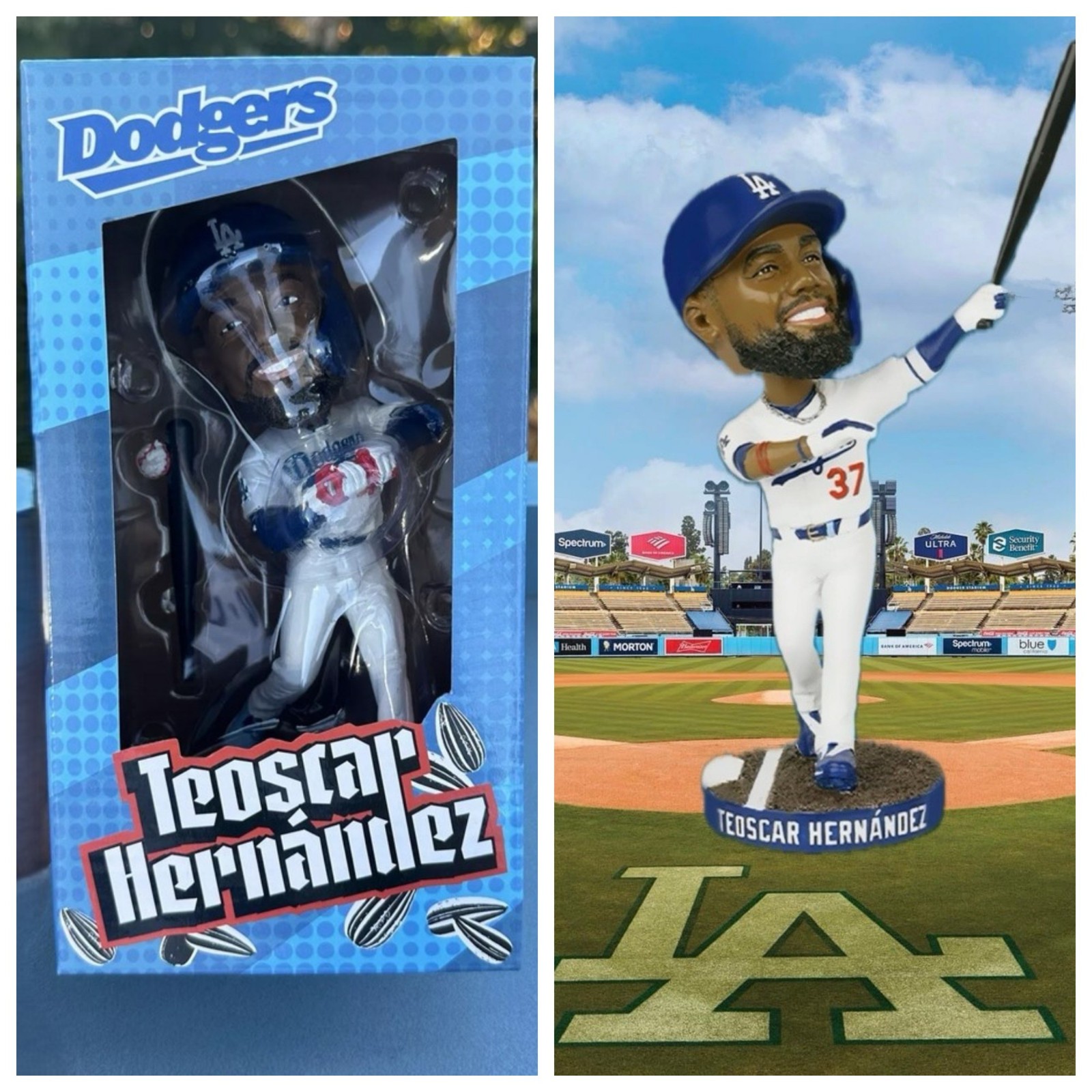 Teoscar Hernández フィギュア ロサンゼルス・ドジャース 2024 and 2025 Teoscar Hernandez LA Dodgers SGA Bobblehead