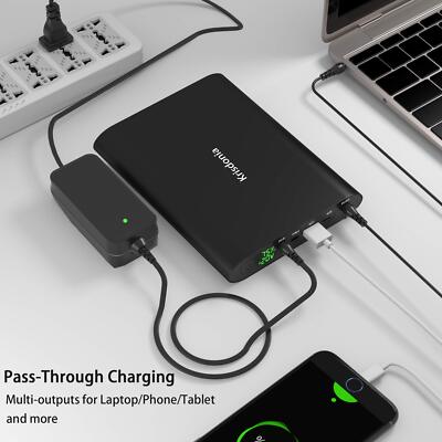 50000mAh Laptop Power Bank 5/9/12/16/19/20V Portable Laptop Battery Charger