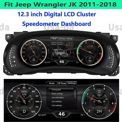 For Jeep Wrangler JK 2011-2018 Digital LCD Screen Speedometer Display Dashboard