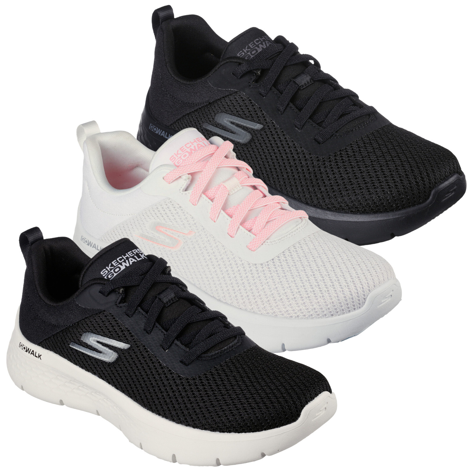 Skechers go walk 4 trainers wide fit sale