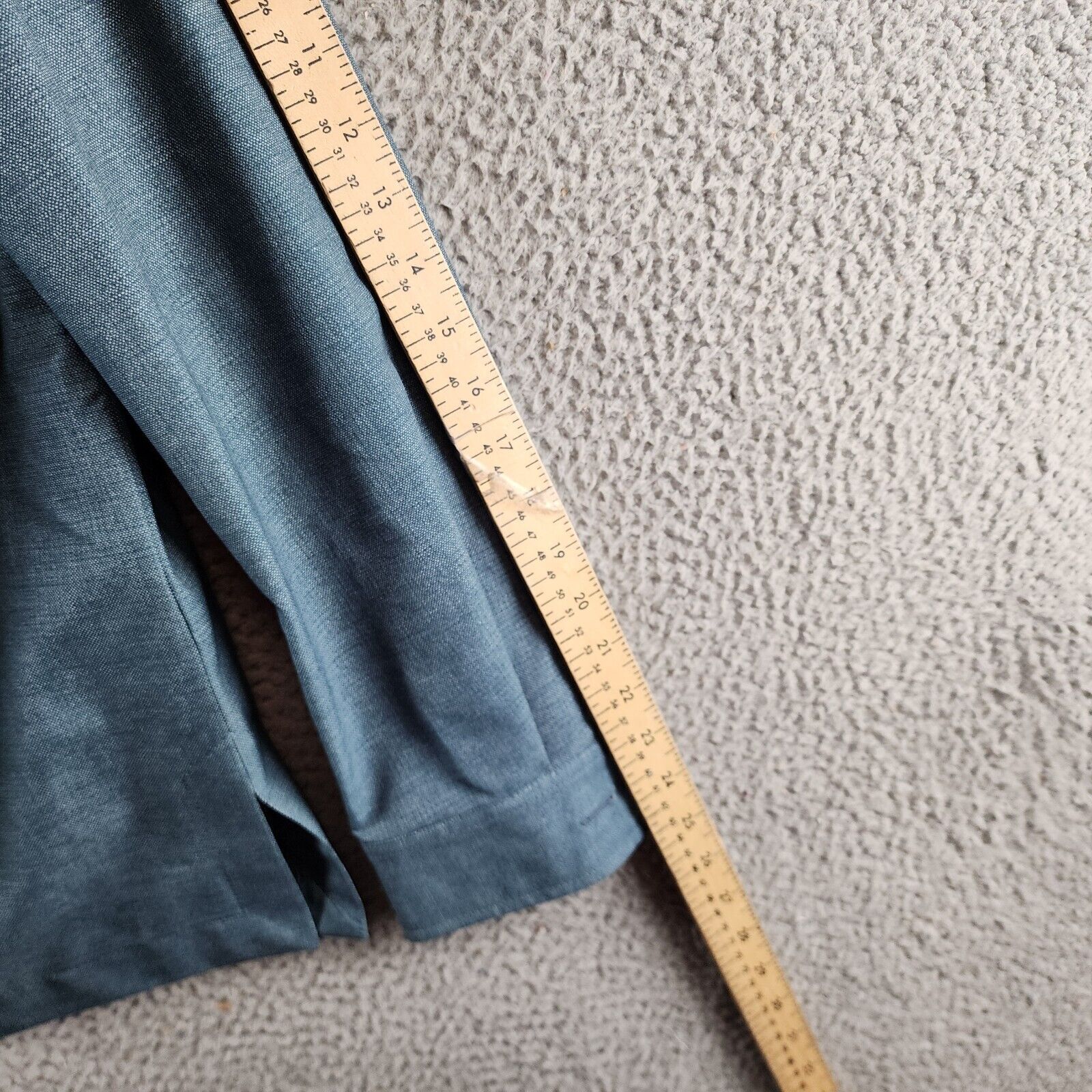 BOSS Full Zip Jacket Men's 40R Bright Blue Heather Flap Pockets Long Sleeve - Picture 7 of 15
