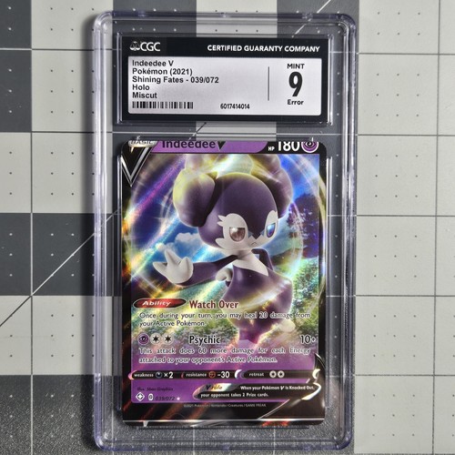 【新品未開封】Shield nine special nine ver. Indeedee V Miscut Error Shining Fates CGC 9 Mint Pokemon
