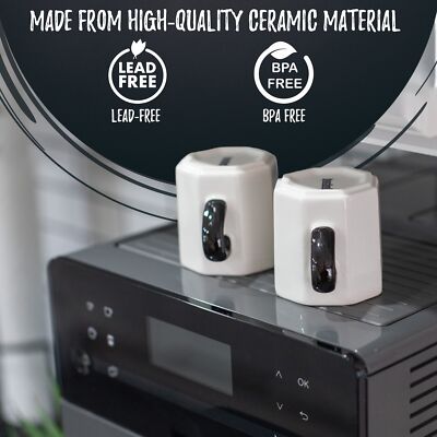 Bacimi Handcrafted Ceramic Octagon Espresso Cup W/ Saucers 2.70oz / 80ml 4 Pack