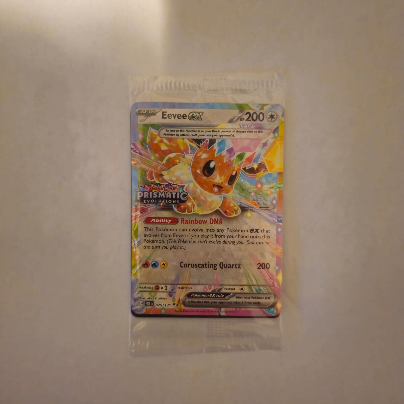 Eevee Prismatic プロモカード 3枚セット Eevee EX Prismatic Evolutions Sealed & STAMPED Surprise Box