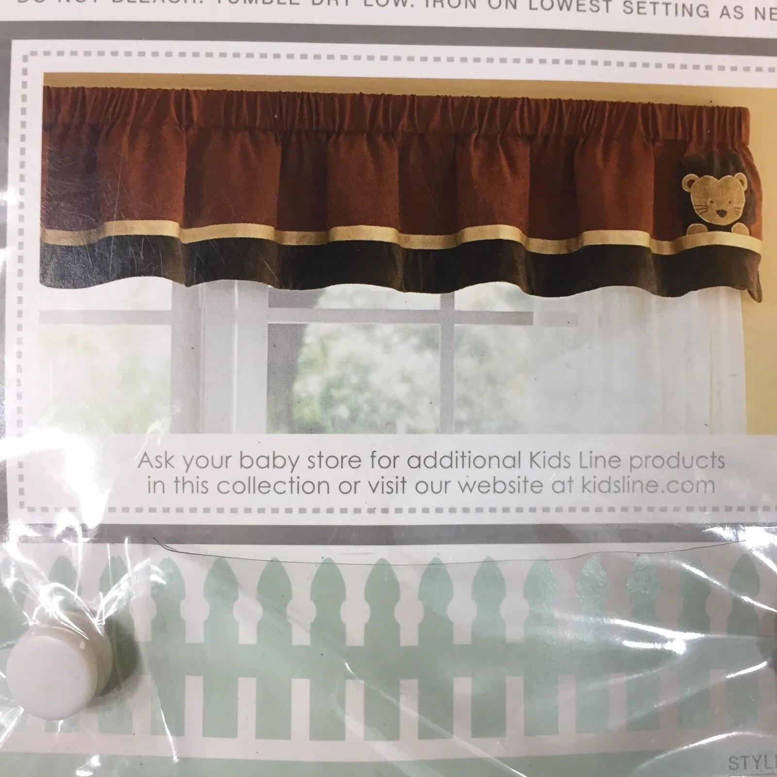 KIDS-LINE~"African Dreams" Window Valances Lot of 2 Pkg's, 60 x 14" ea. New
