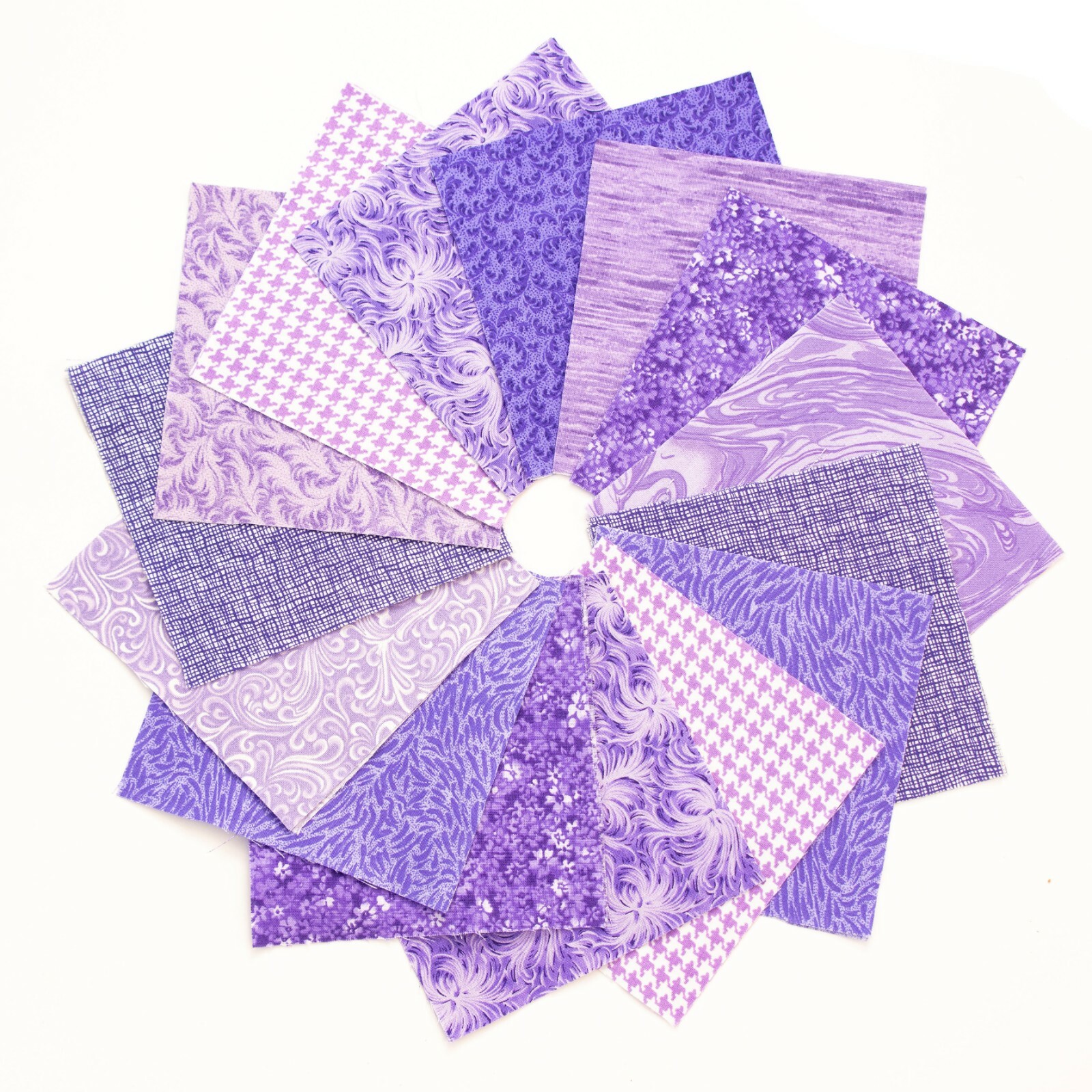 18-pc It's All Purple Jelly Roll 2.5" pre-cut 100% cotton fabric quilting strips