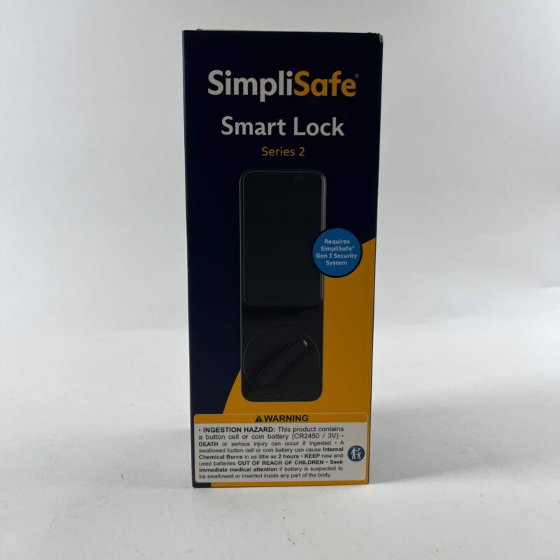 New SimpliSafe Smart Lock Series 2 Smart Lock Black For