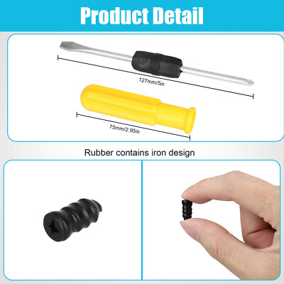 60PCS Car Vacuum Tire Repair Nails Rubber Screw Nail + Screwdriver Fast Tool Set