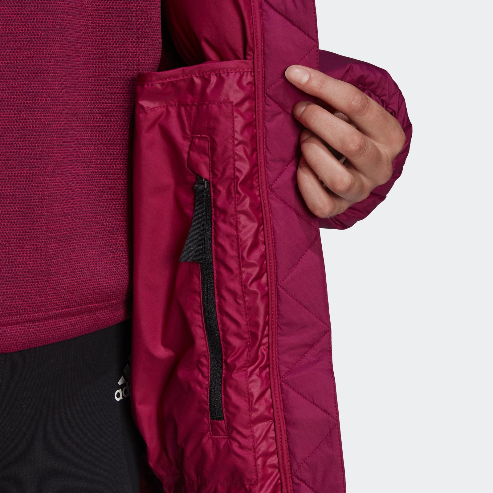 Pre-owned Adidas Originals Adidas Size Small S Womens Cold.rdy Burgundy 2 In 1 Down Jacket Ft2458 In Red