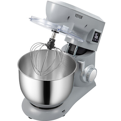 VEVOR Food Stand Mixer 7.4Qt Metal Electric Kitchen Dough Mixer 6-Speed Timing