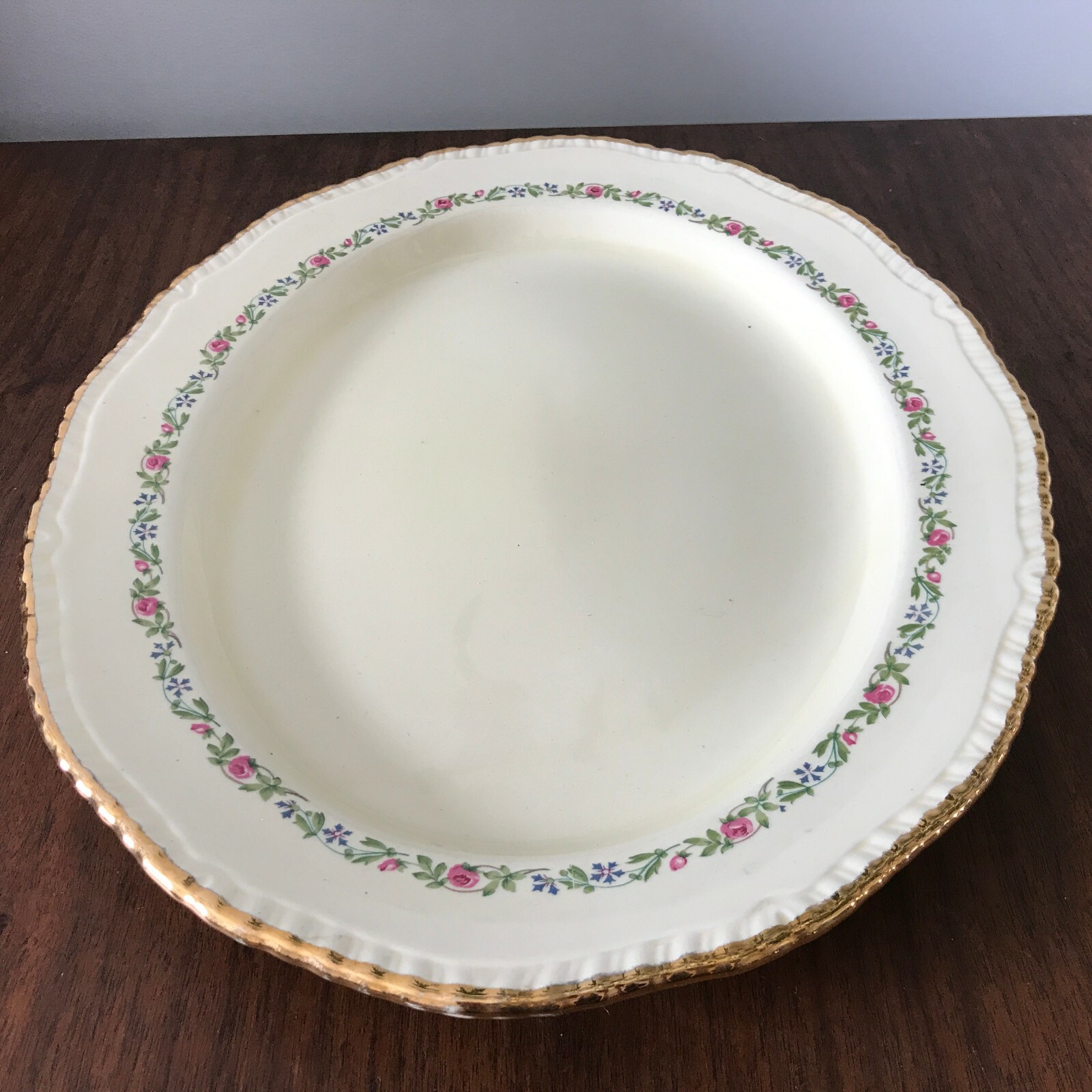 Vintage 1930s Ridgways Staffordshire England Platter 22Kt Gold Decoration