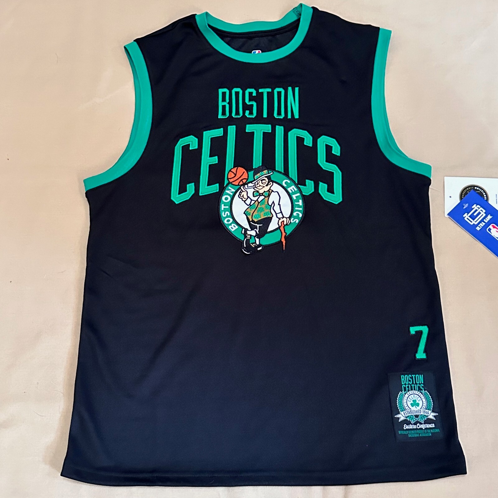 ボストン・セルティックス 7 3/8 ライトブルー×ブラウン Boston