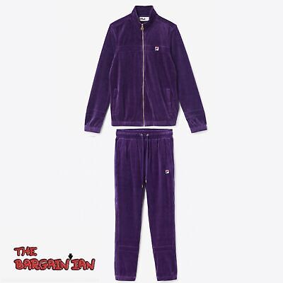 Fila Men s Velour Sweatsuit Tracksuit Purple Velvet Set All Sizes