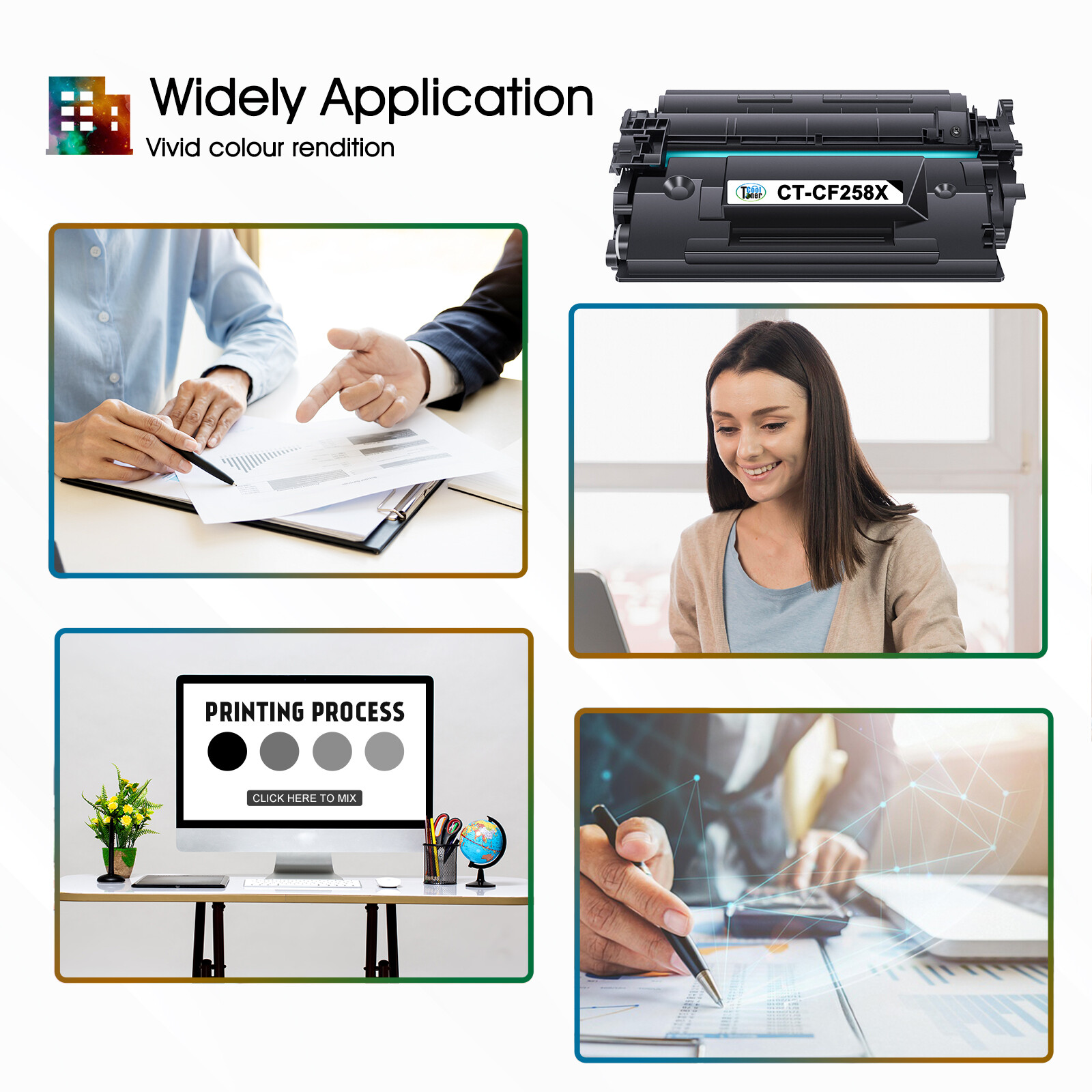 [NO CHIP] CF258A CF258X 58A 58X Toner Compatible With HP Laserjet Pro M404n lot