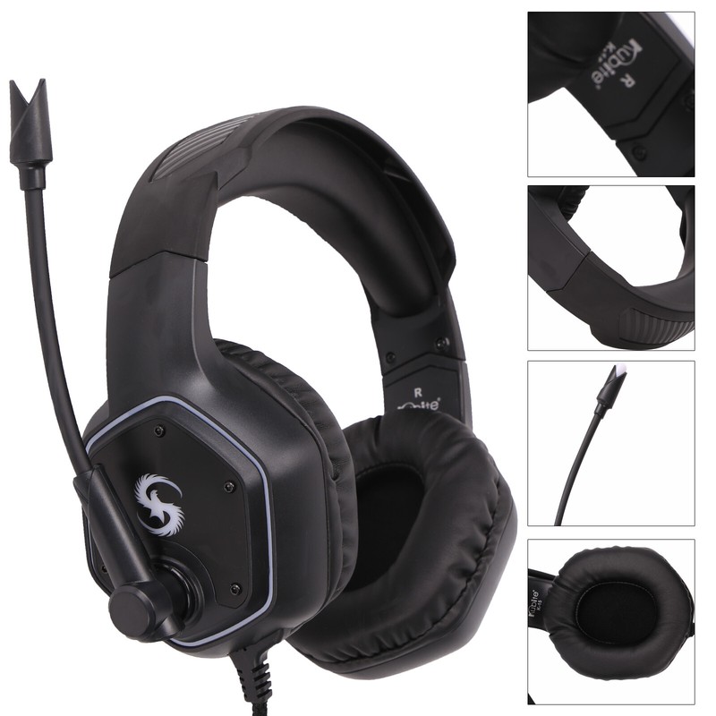 3.5mm K15 Gaming Kopfhörer mit Mikrofon LED Headset für PC Laptop PS4 Xbox One S