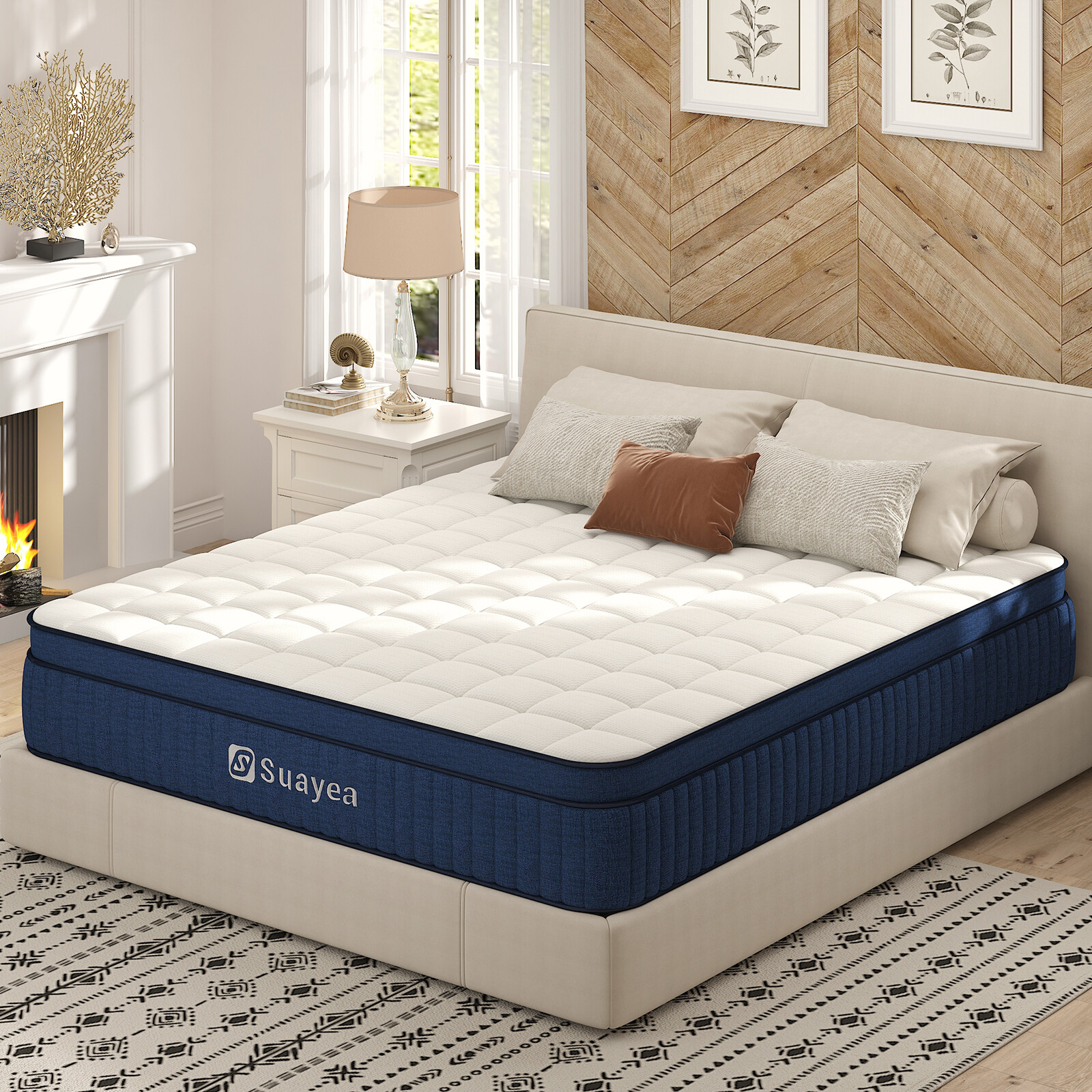 10" 12" 14" Gel Memory Foam Hybrid Mattress Innerspring Quee