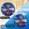 Stained Glass Window Hanging Sun Moon and Cloud Suncatcher - Handmade Stained Glass Suncatchers Hanging with Chain and Hook - Outdoor Garden Decor Housewarming Gift for Christmas and Thanksgiving